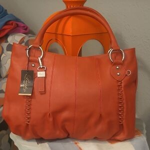 Buxton Coral Leather Shoulder Bag